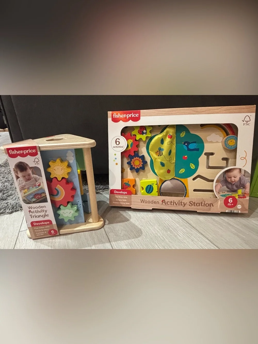 Set of Fisher Price Wooden Baby Toys (2)
